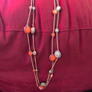 Green & Orange necklace pair (long)